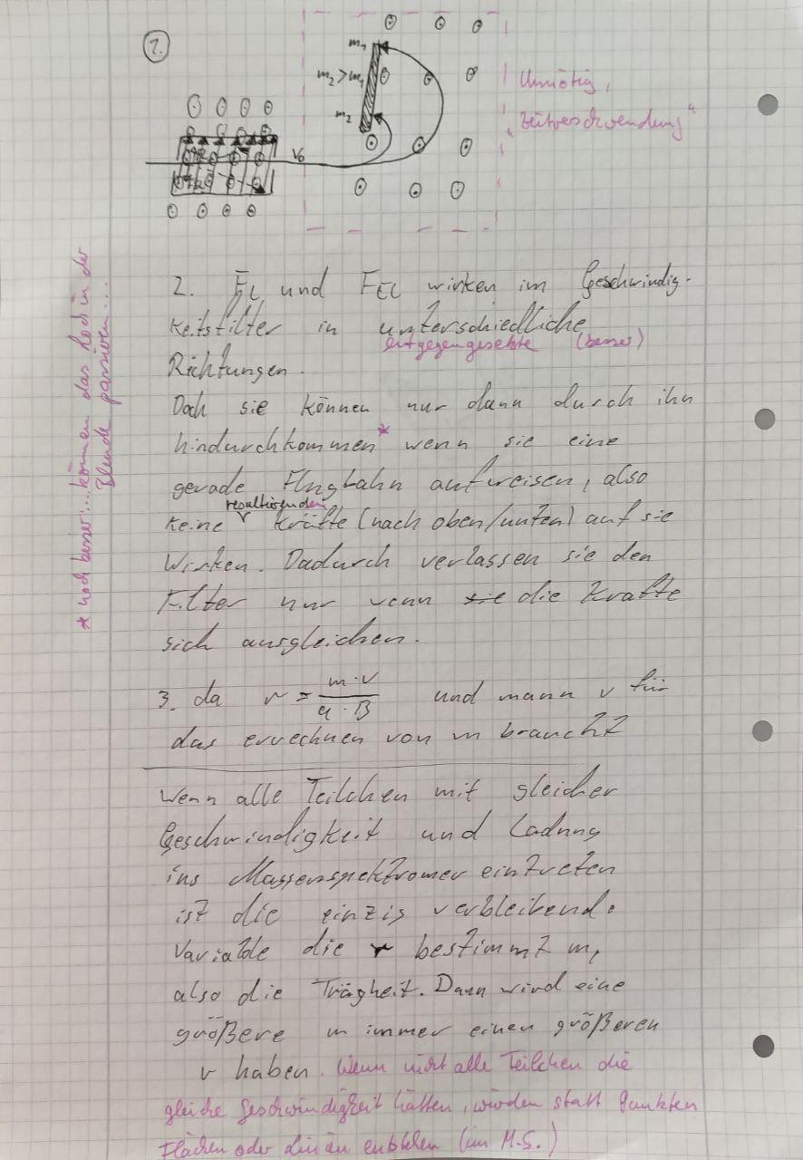 Schülerbreitrag mit Anmerkungen durch Lehrer